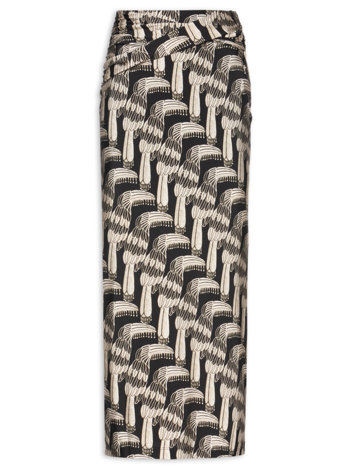 Saia Midi Tucanário - Preta