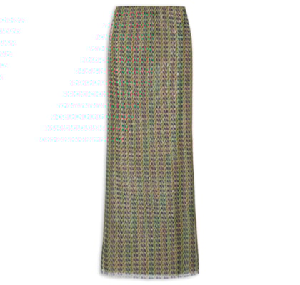 Saia Midi Tule Geo - Verde