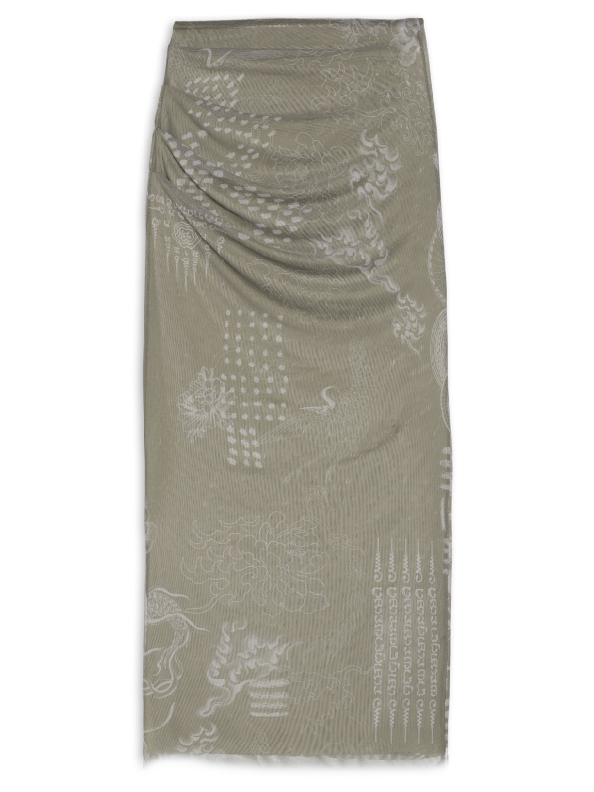 Saia Midi Tule Pied Algodão - Verde