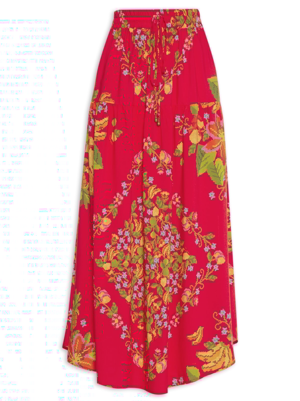 Saia Midi Vitamina De Versão - Vermelho