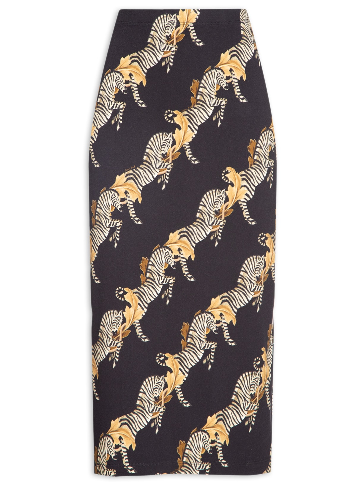 Saia Midi Zebra - Preto