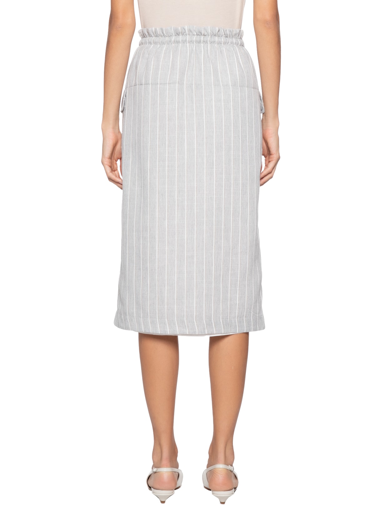 Saia Midi Zila II Cinza Le Lis