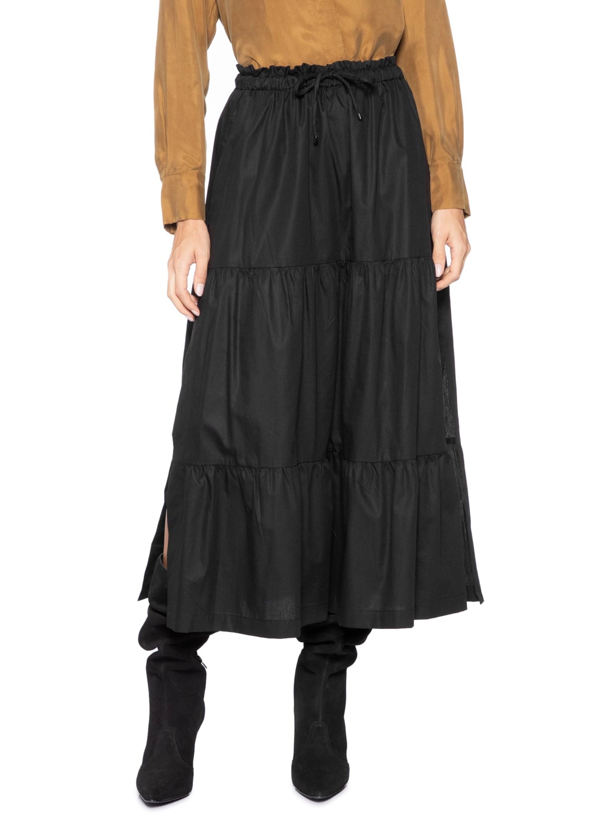 Saia Midi – Preto Animale