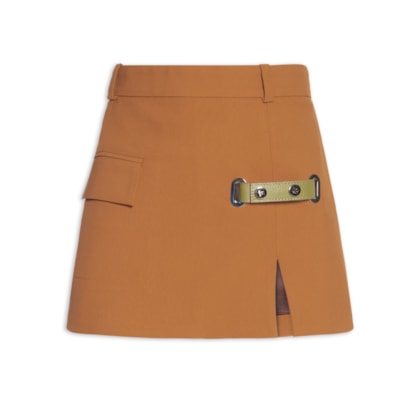 Saia Mini Cena Crepe – Marrom