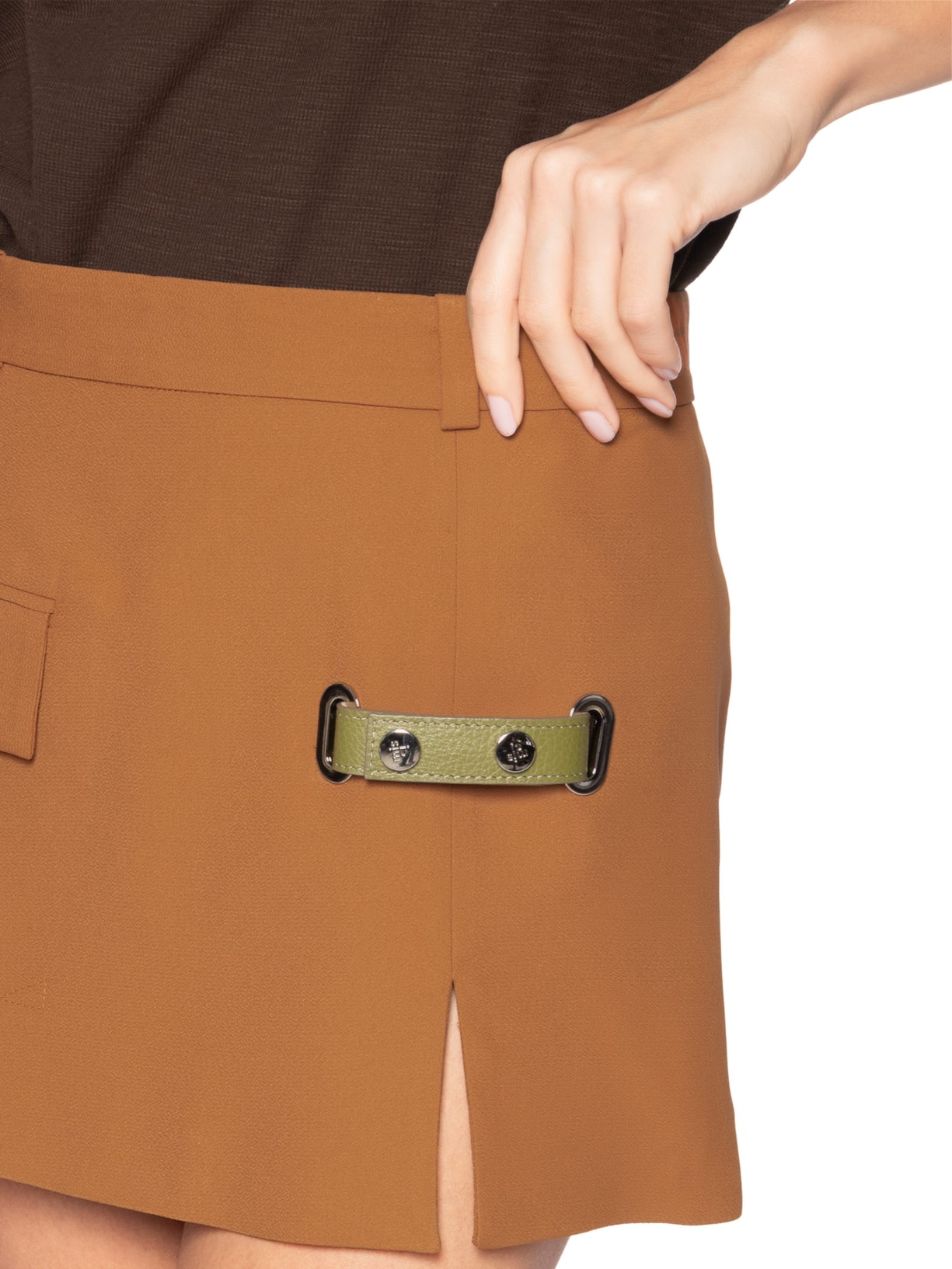 Saia Mini Cena Crepe – Marrom Misci