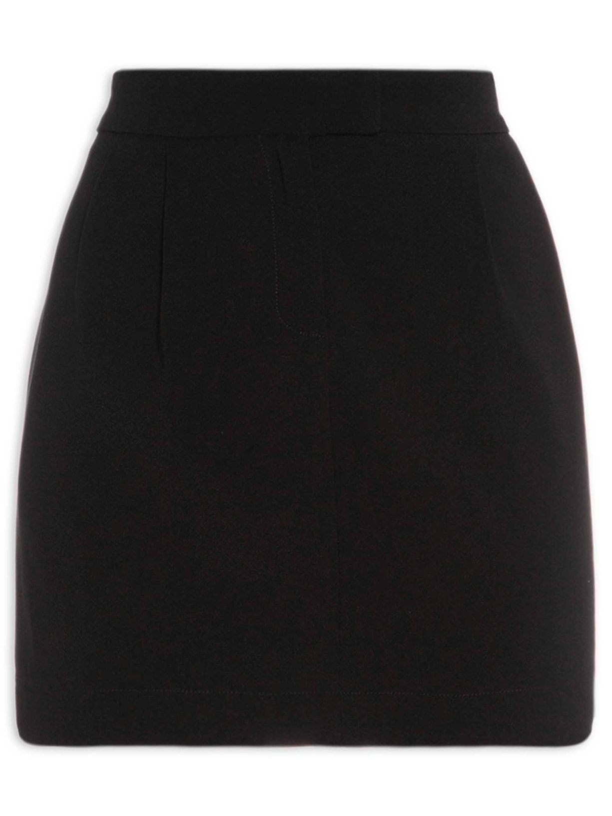 Saia Mini Em Crepe - Preto