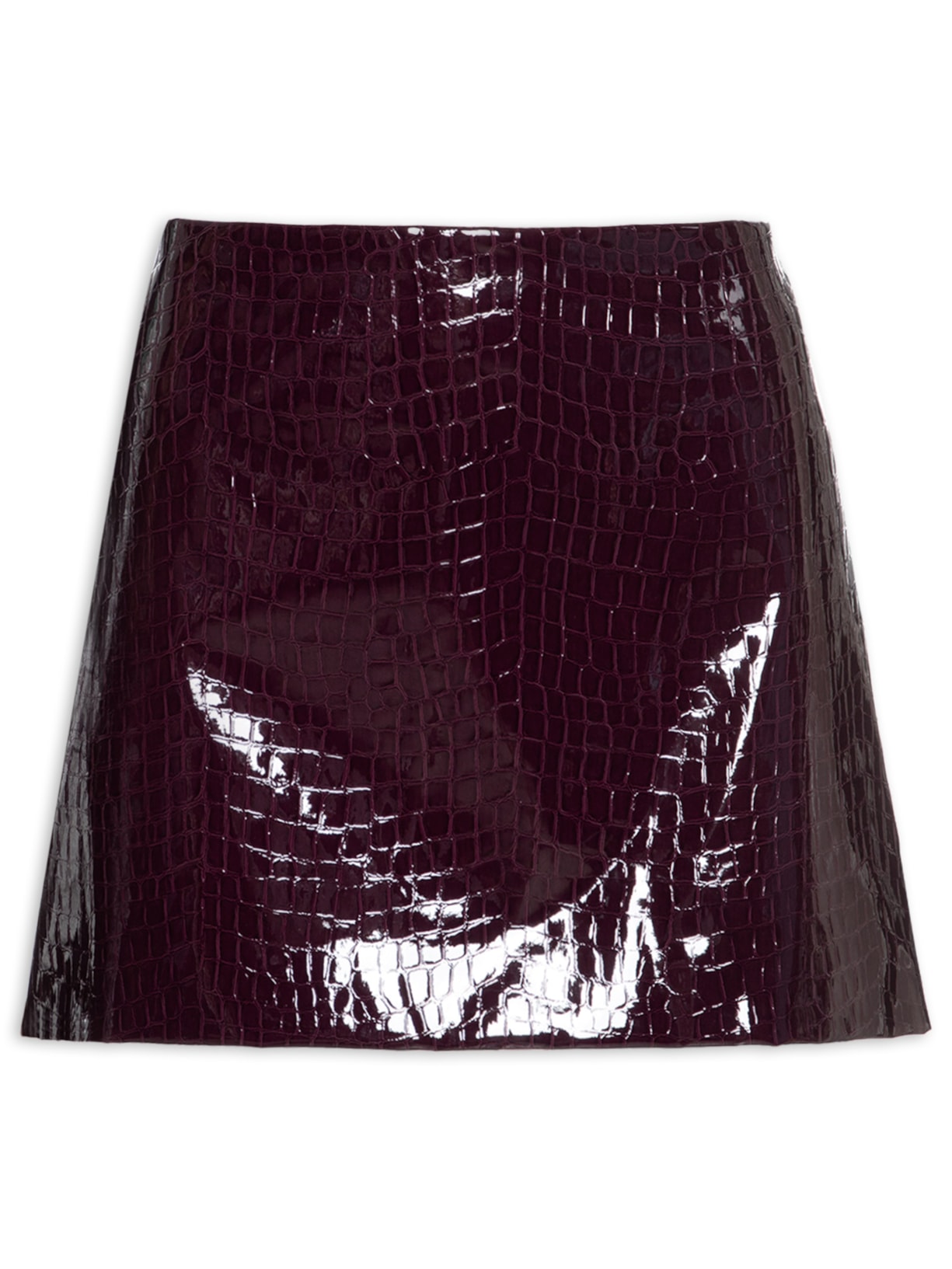 Saia Mini Like Leather Croco - Vinho