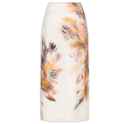 Saia Organza Sobreposição - Bege