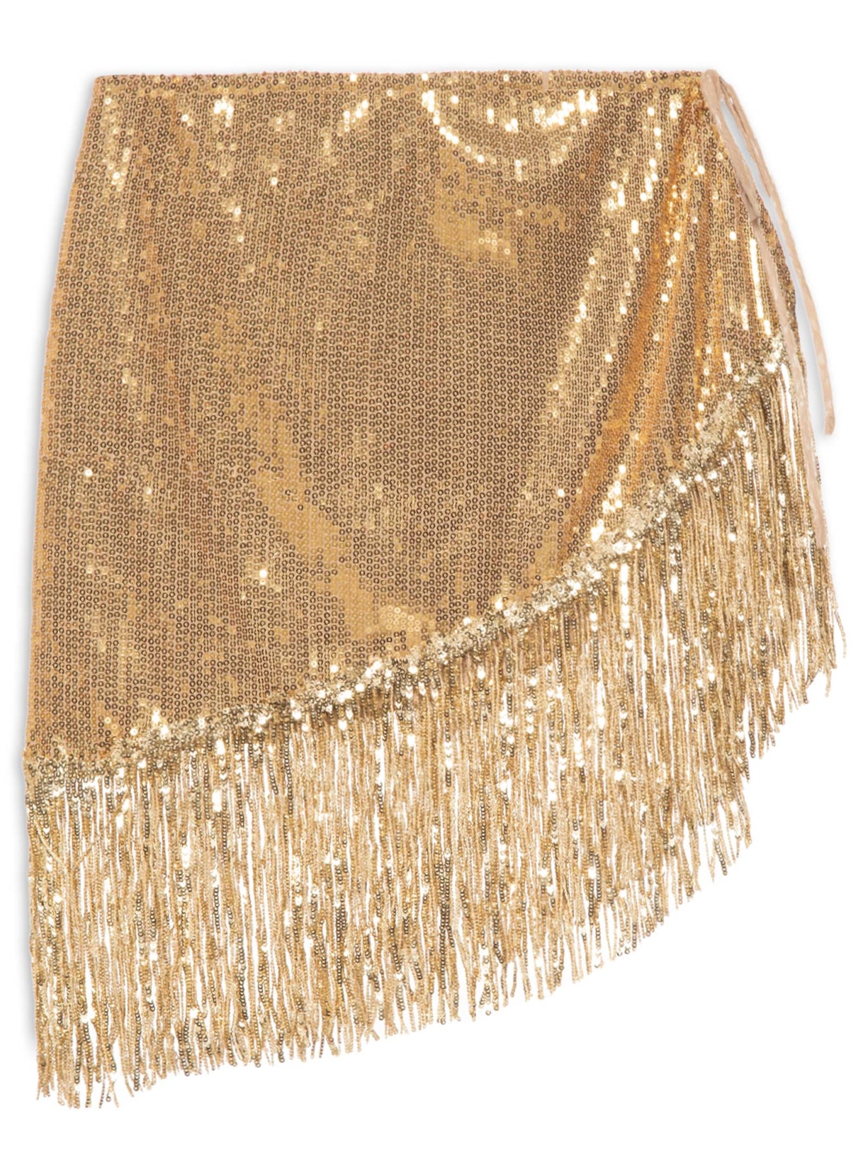 Saia Paetê Com Argola Dourado Dress To