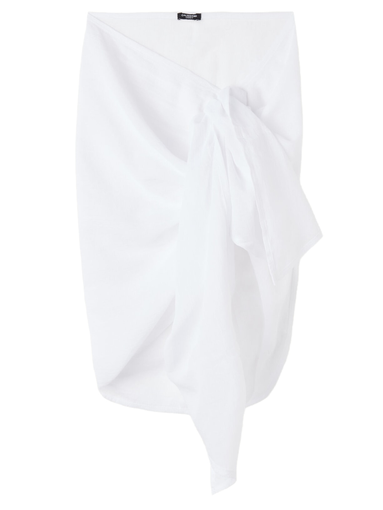 Saia Pareô Curta Em Algodão - Branco