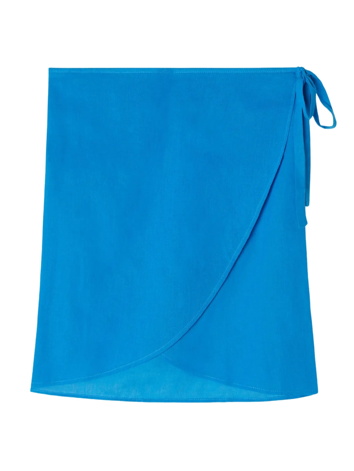 Saia Pareô Curta Transpassada - Azul