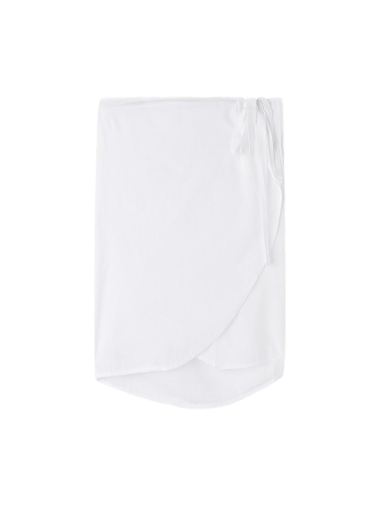 Saia Pareô Curta Transpassada - Branco