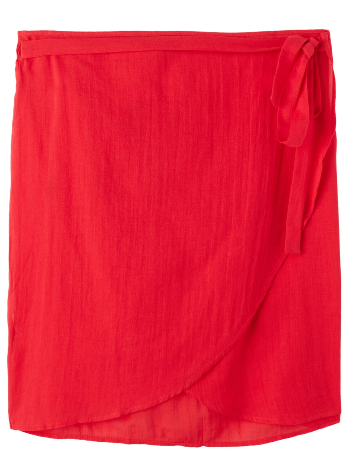 Saia Pareô Curta Transpassada - Vermelho