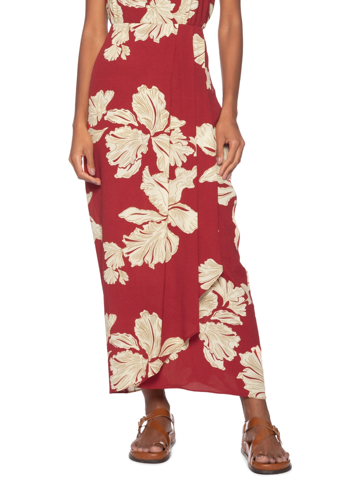 Saia Pareô Estampa Pétala Vermelho Dress To