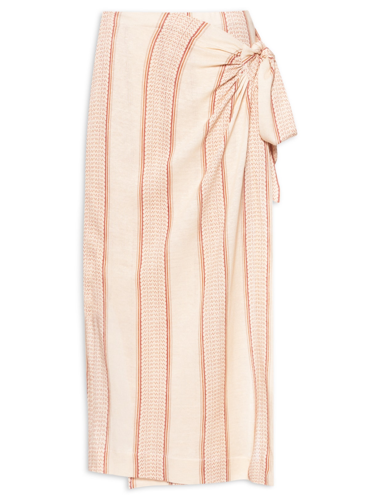 Saia Pareô Estampa Tear Grao - Bege