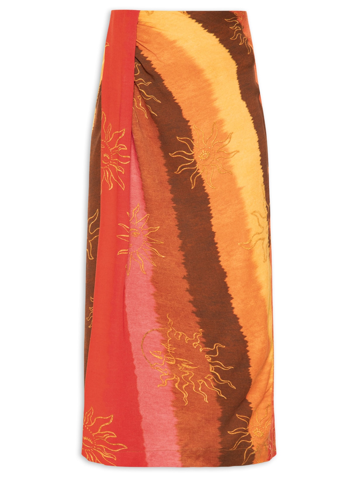 Saia Pareô Estampa Trópicos - Laranja