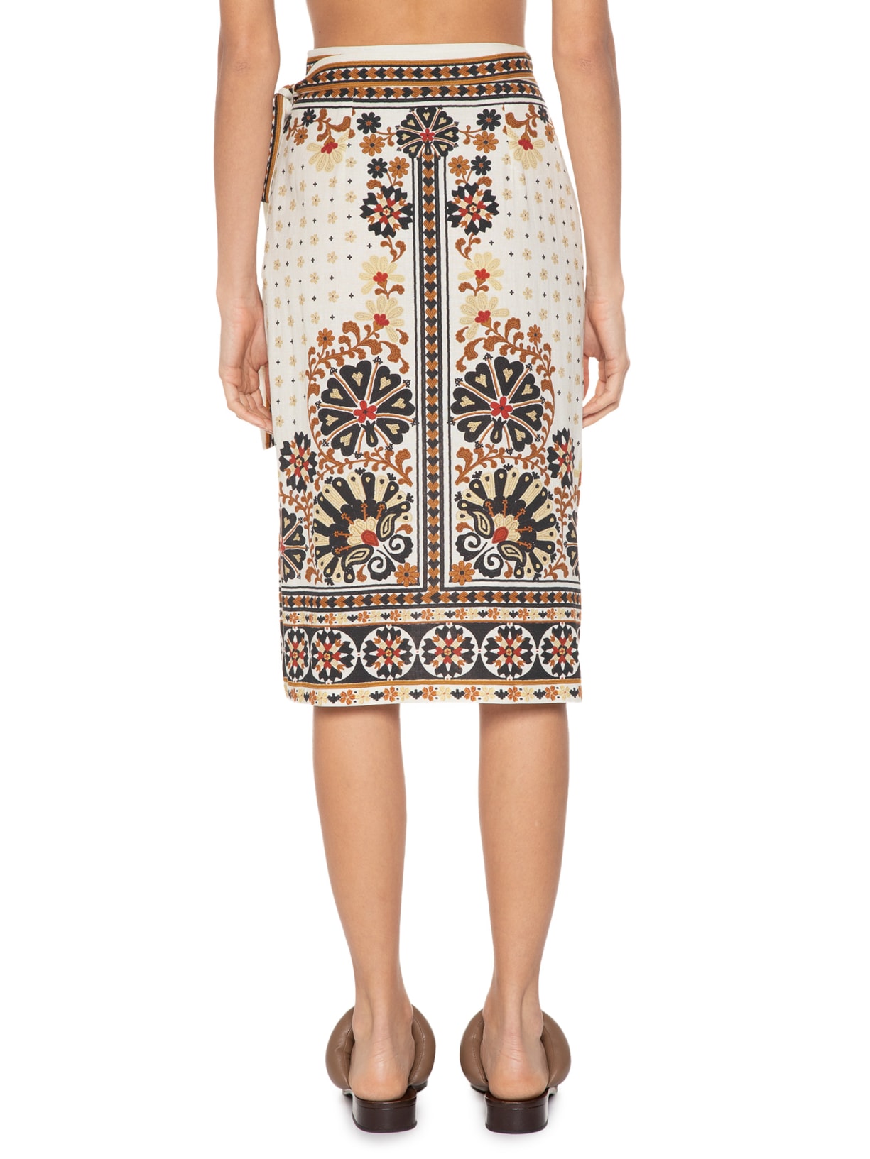 Saia Pareô Midi Doralice Off White Farm