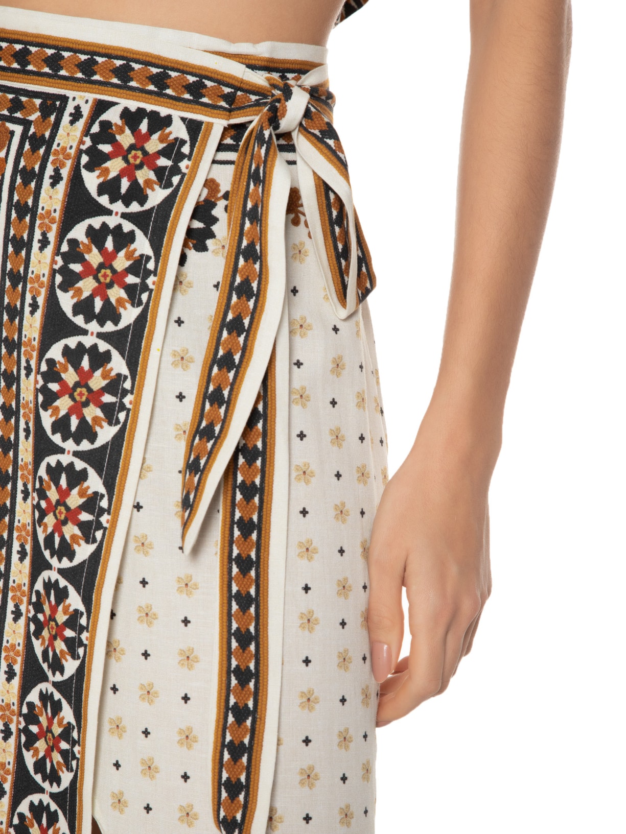 Saia Pareô Midi Doralice Off White Farm