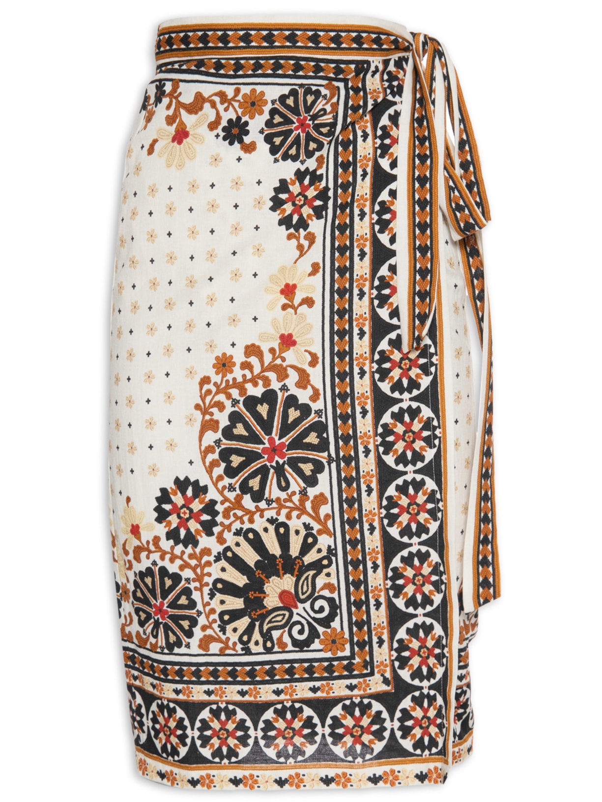 Saia Pareô Midi Doralice Off White Farm