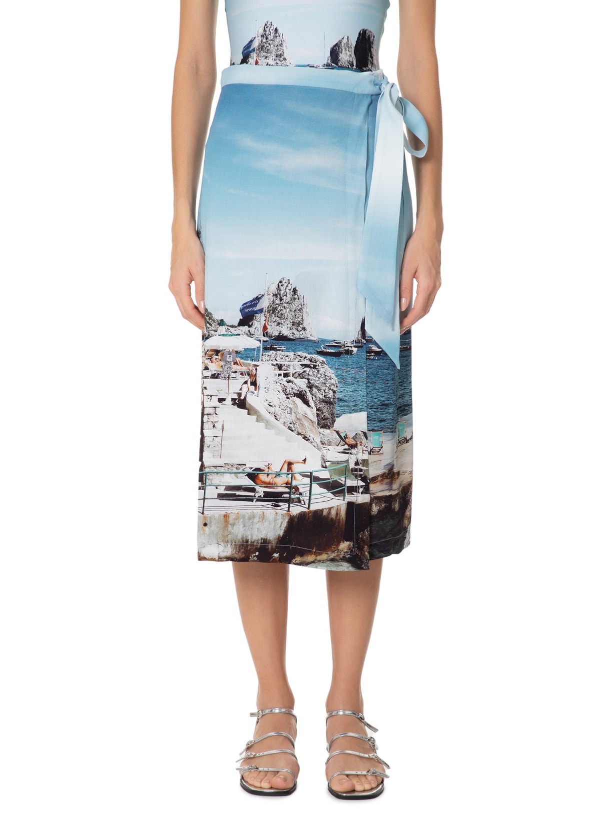 Saia Pareô Postcard Azul Adriana Degreas