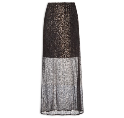 Saia Paula Midi - Preto
