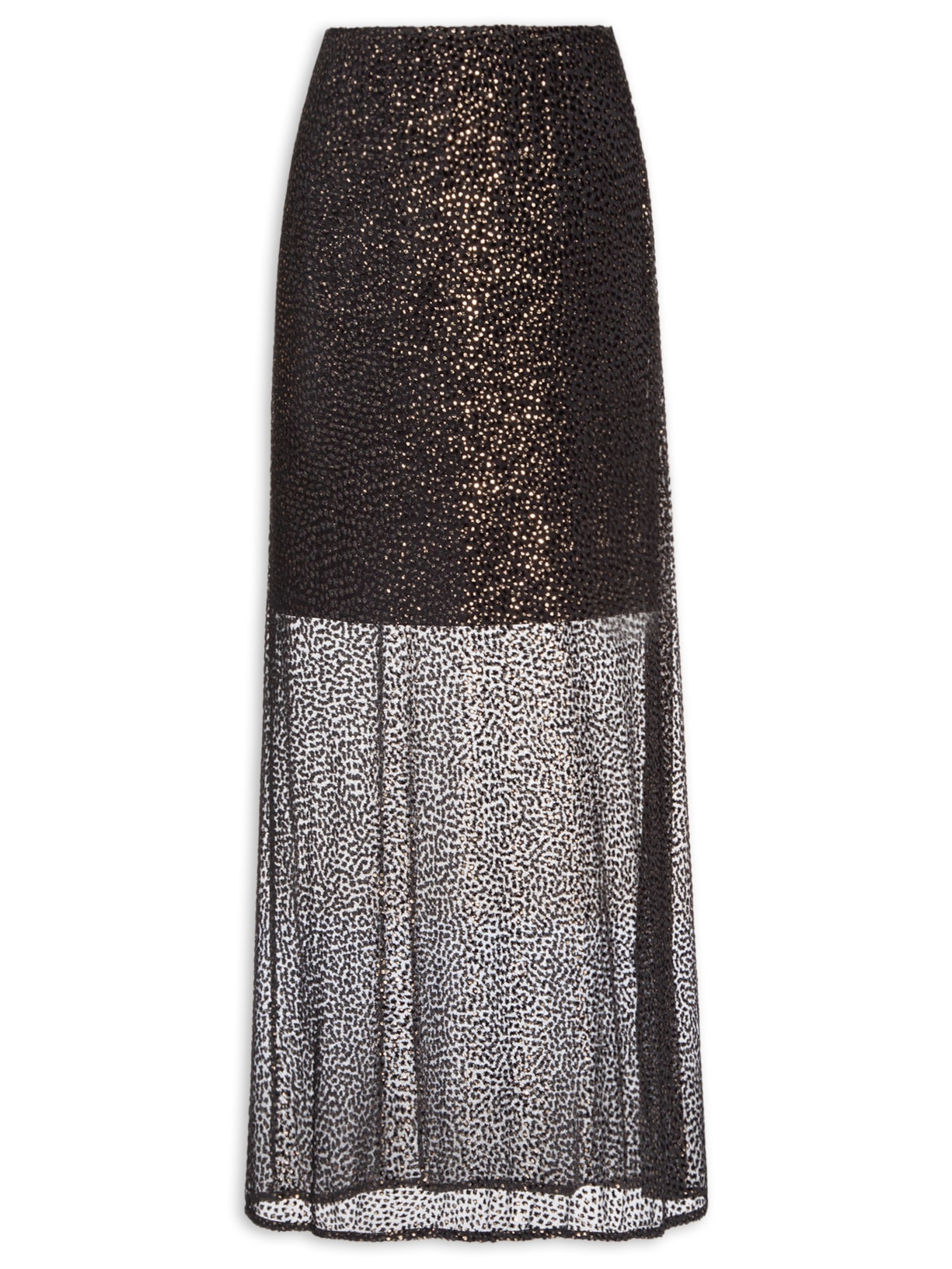 Saia Paula Midi - Preto