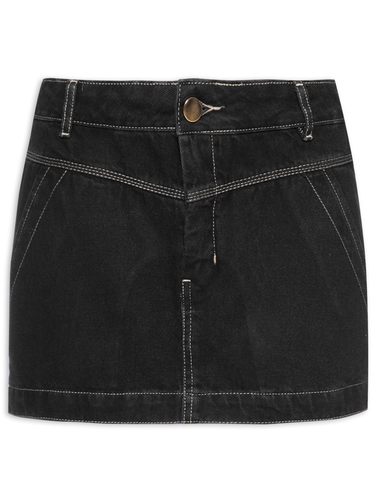 Saia Pesponto - Preto