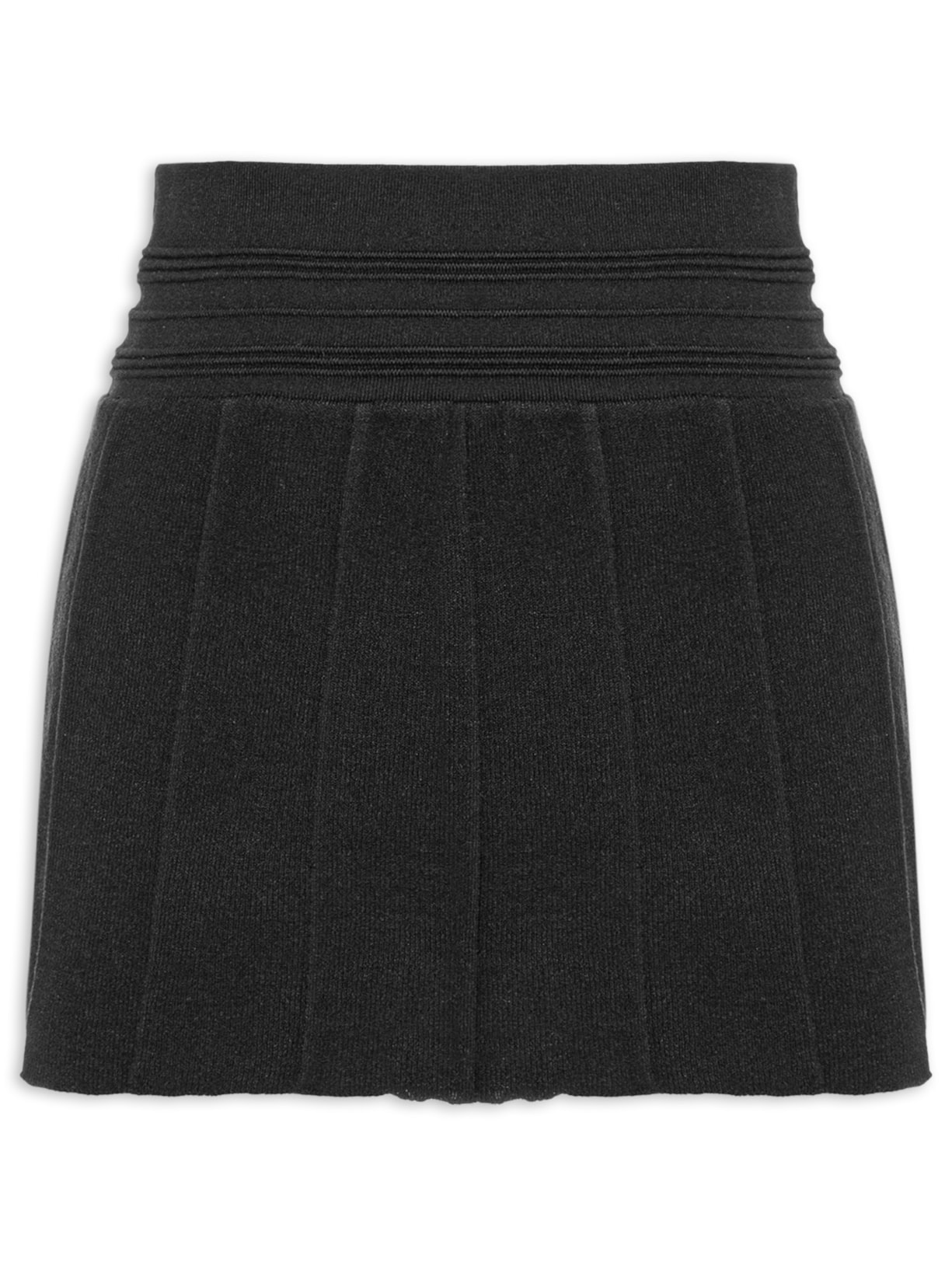 Saia Pleated Grand Turismo Preto Fila
