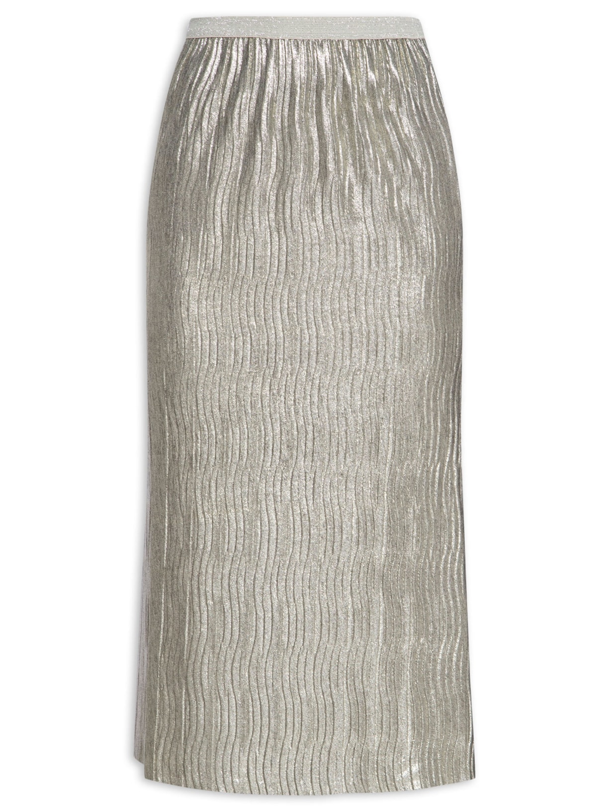 Saia Plissada Prata Animale