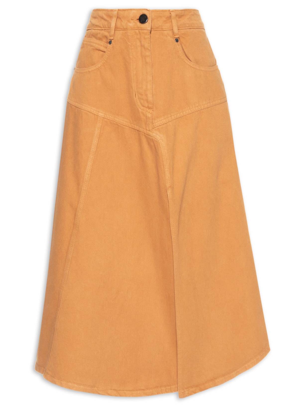 Saia Pontas De Sarja Gengibre - Marrom