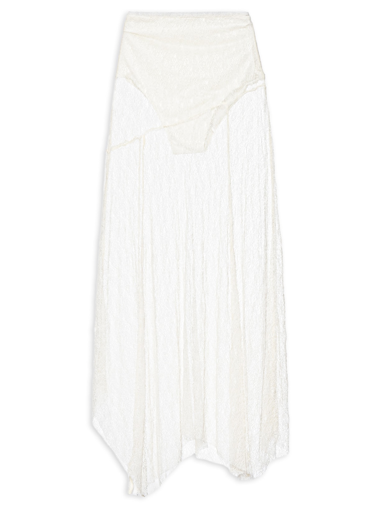 Saia Pontas Rendinha Branco Farm