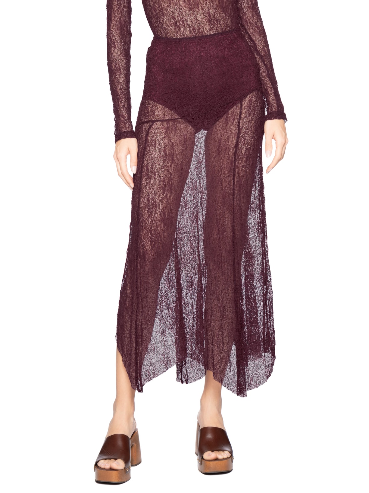 Saia Pontas Rendinha Roxo Farm