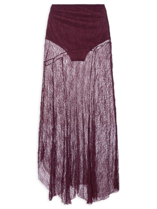 Saia Pontas Rendinha - Roxo