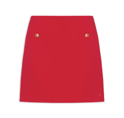 Saia Ponte Gold Button - Vermelho