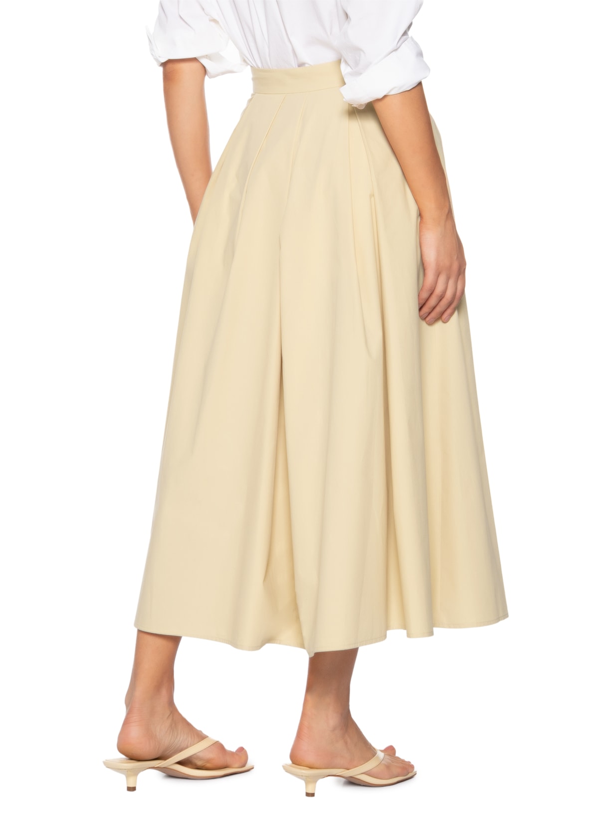 Saia Pregas Irregulares Marrom Andrea Marques