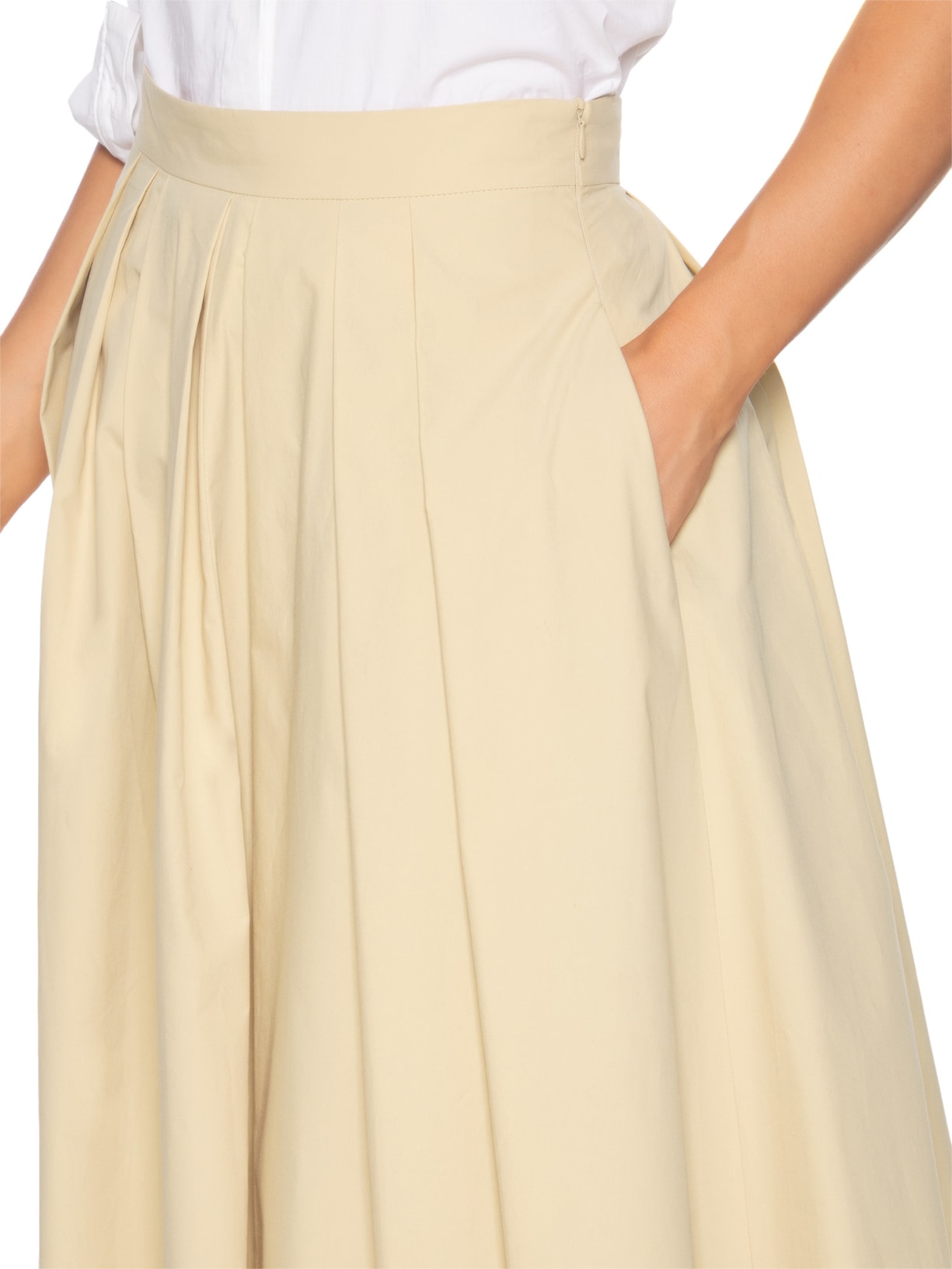 Saia Pregas Irregulares Marrom Andrea Marques