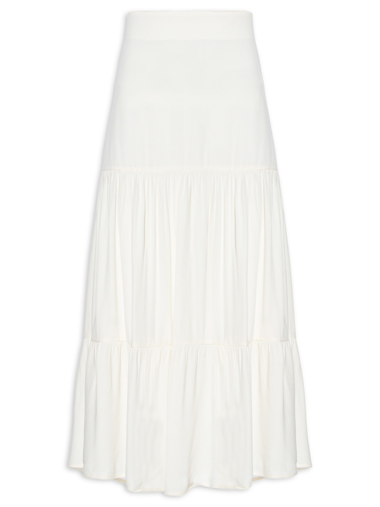 Saia Recortes Franzidos - Branco