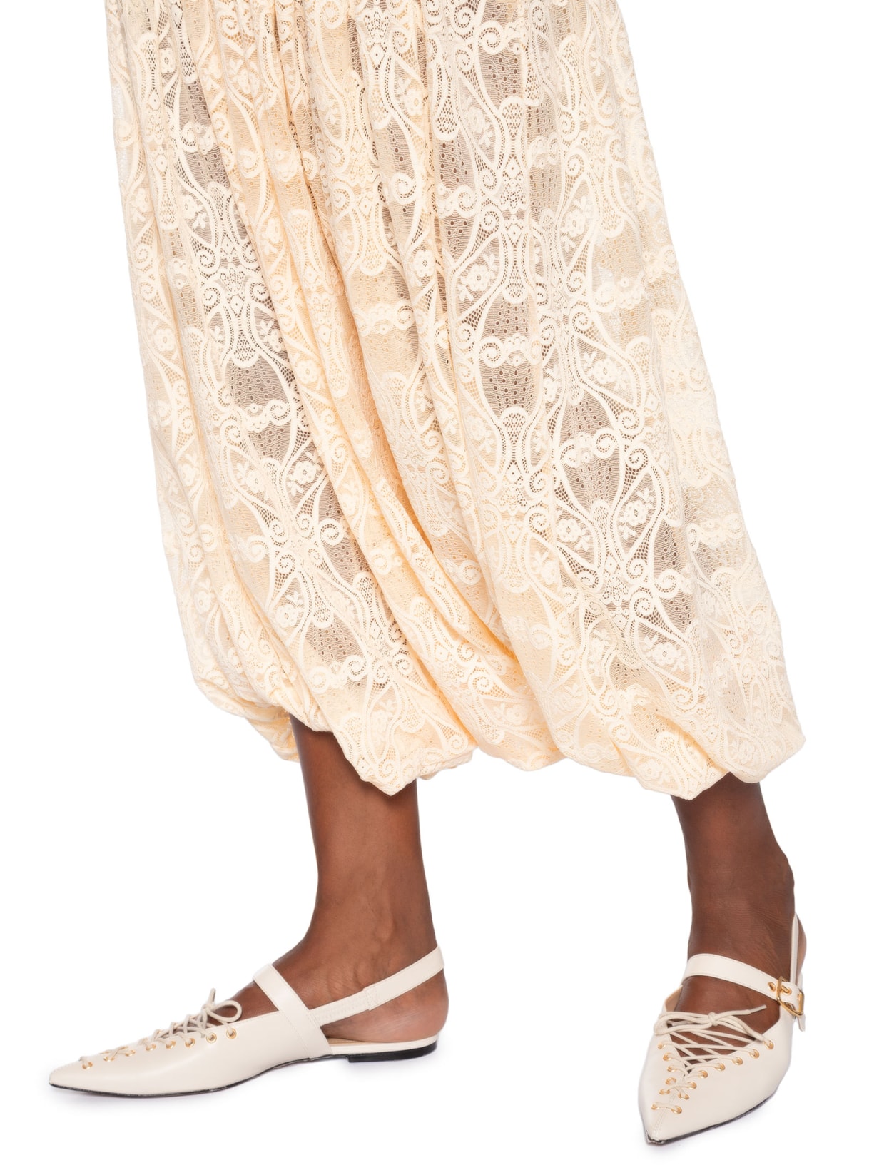 Saia Renda Nouveau Vera Bege Nk