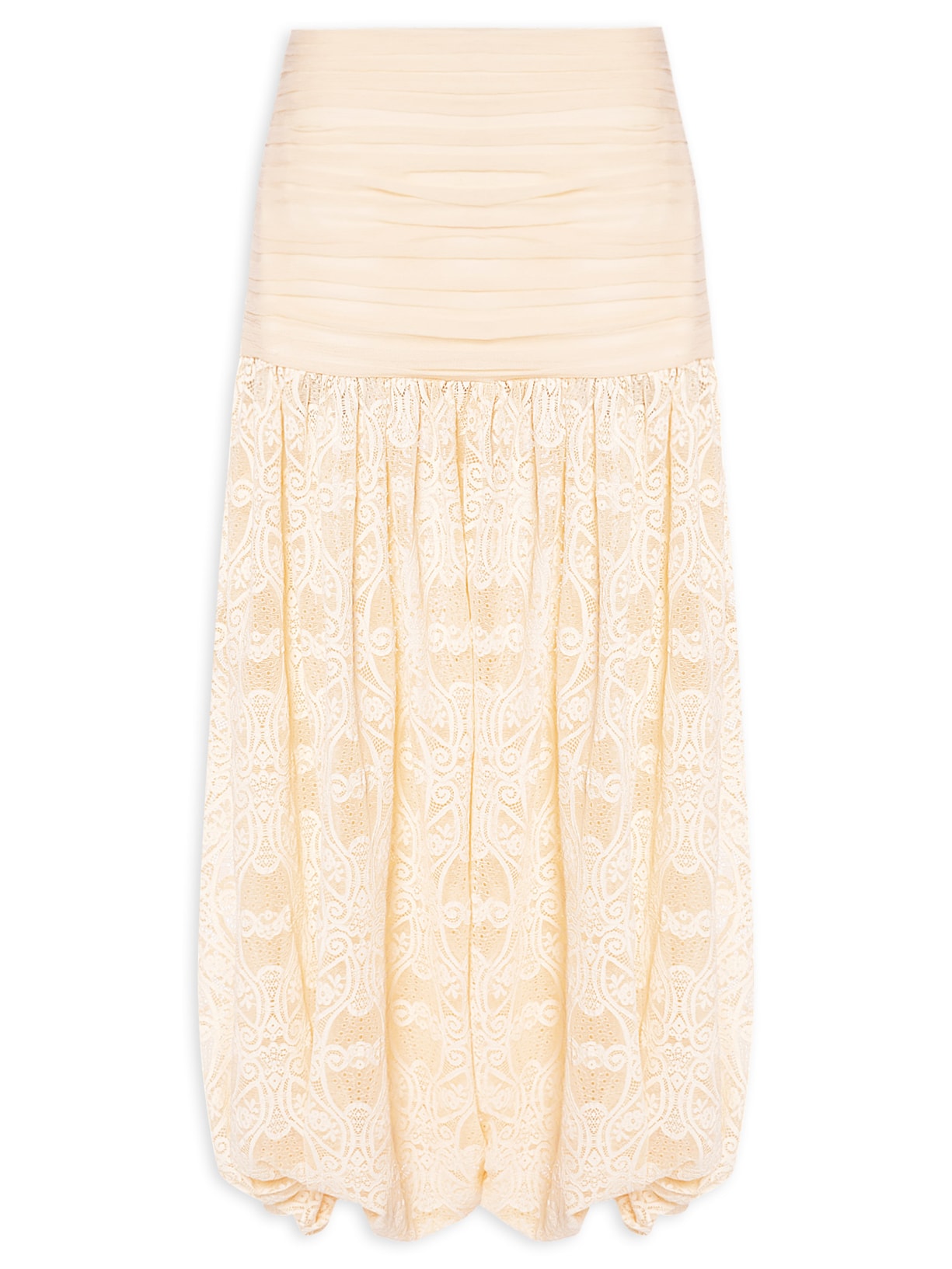 Saia Renda Nouveau Vera - Bege