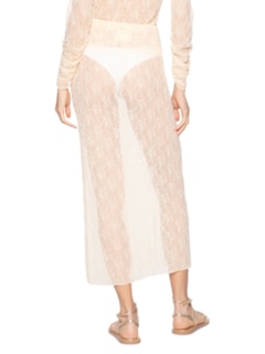Saia Rendinha Liquen - Off White by PAULA RAIA