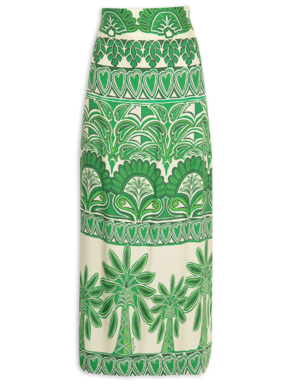 Saia Reta Coqueiral Boho E - Verde