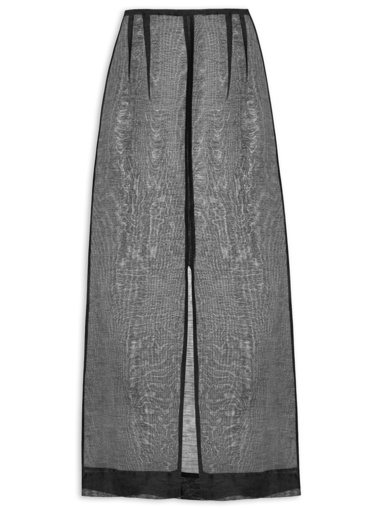 Saia Reta Organza - Preto