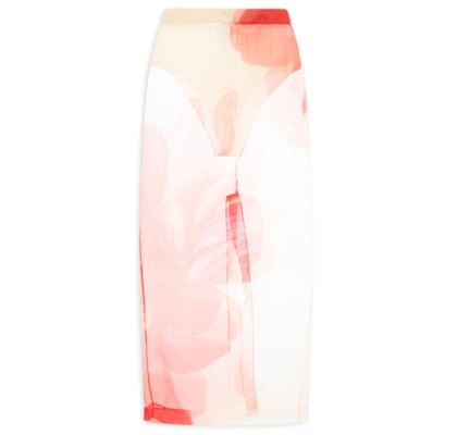 Saia Reta Organza - Rosa