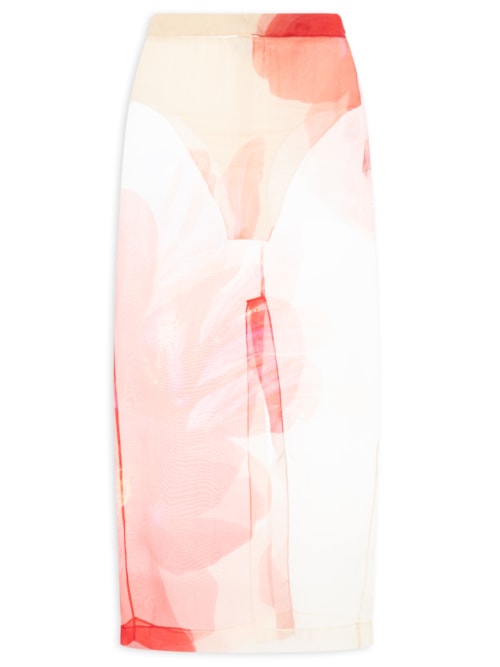 Saia Reta Organza - Rosa