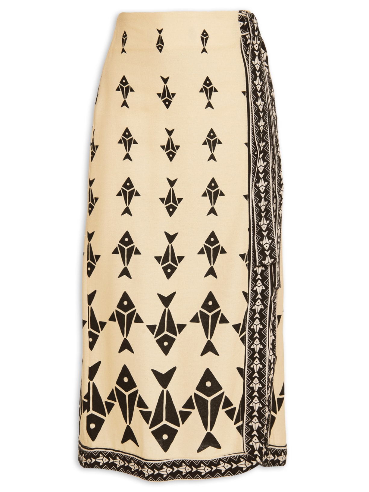 Saia Reta Peixinhos - Bege