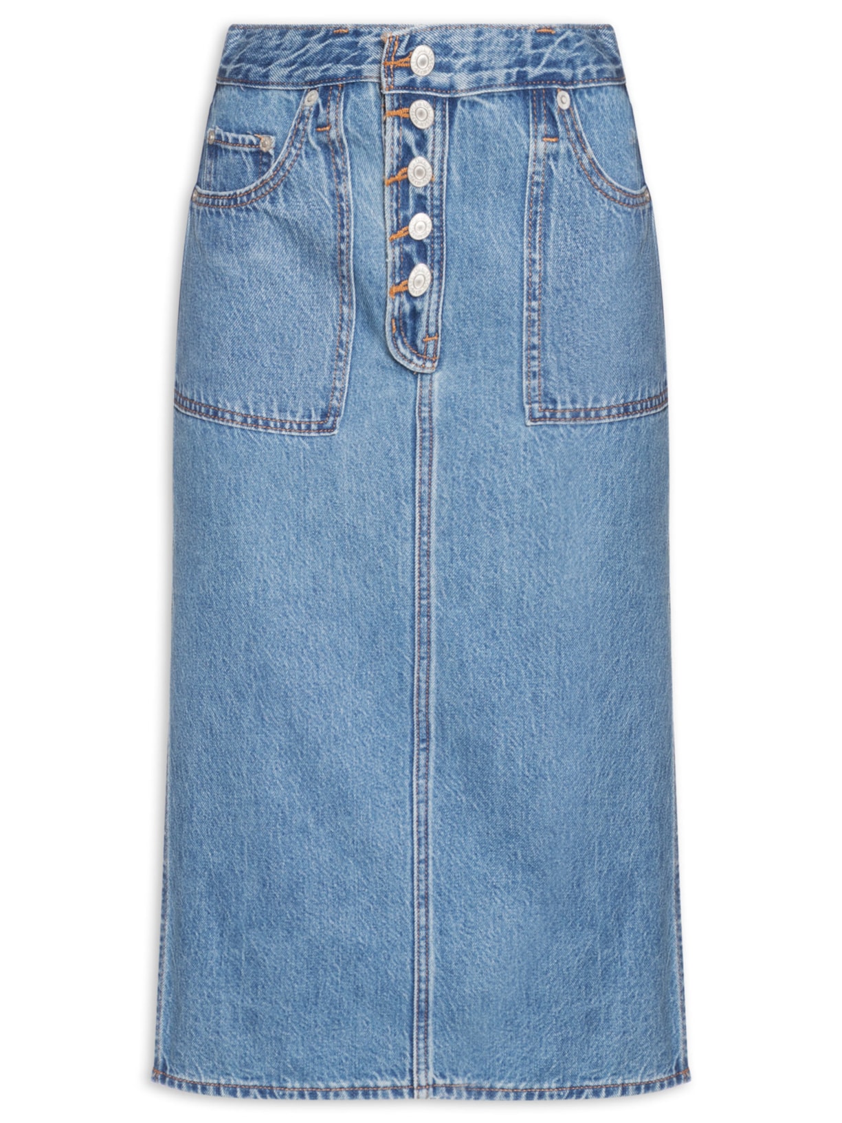 Saia Revers Side Slit Azul Levi's