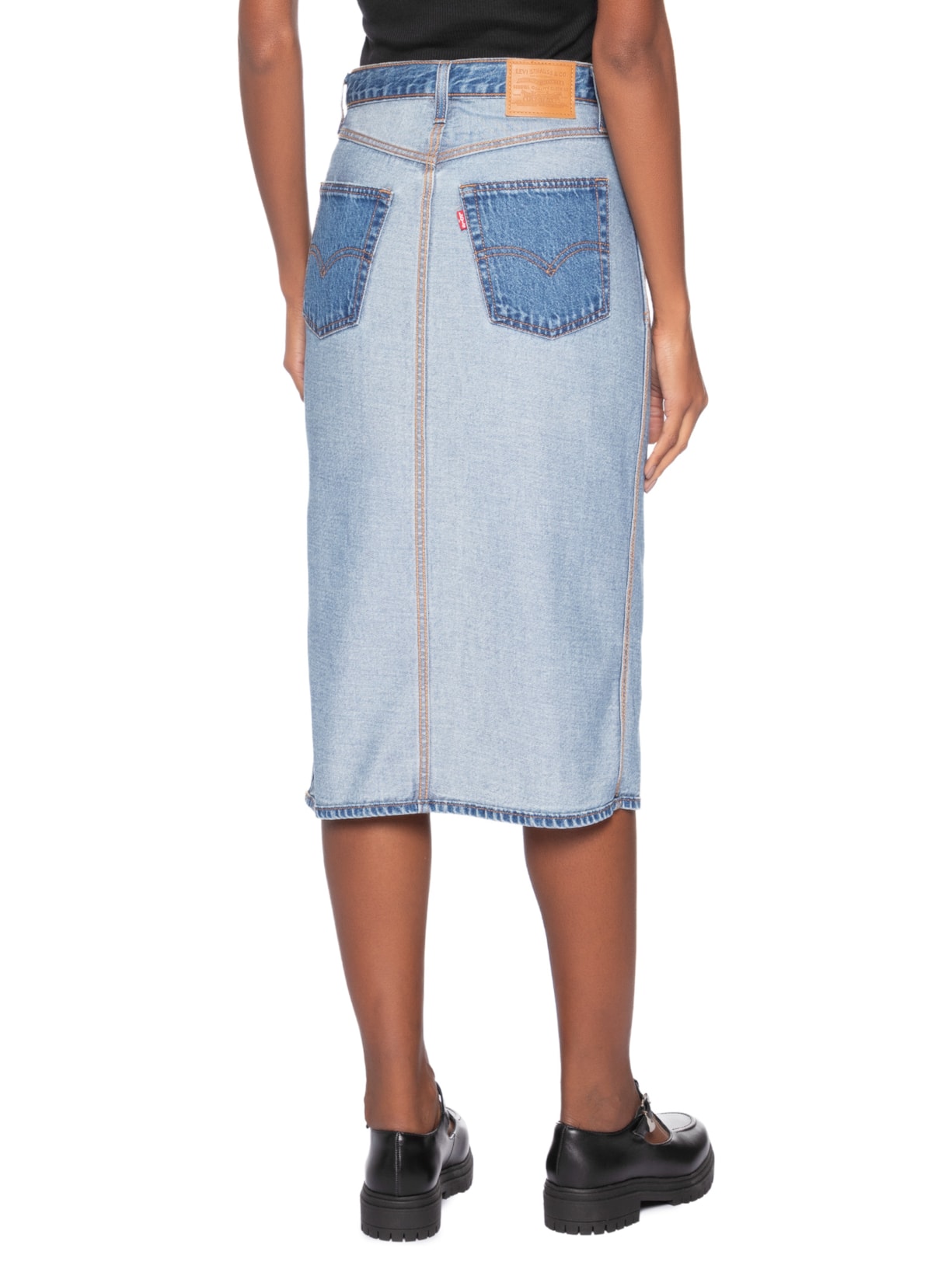 Saia Revers Side Slit Azul Levi's