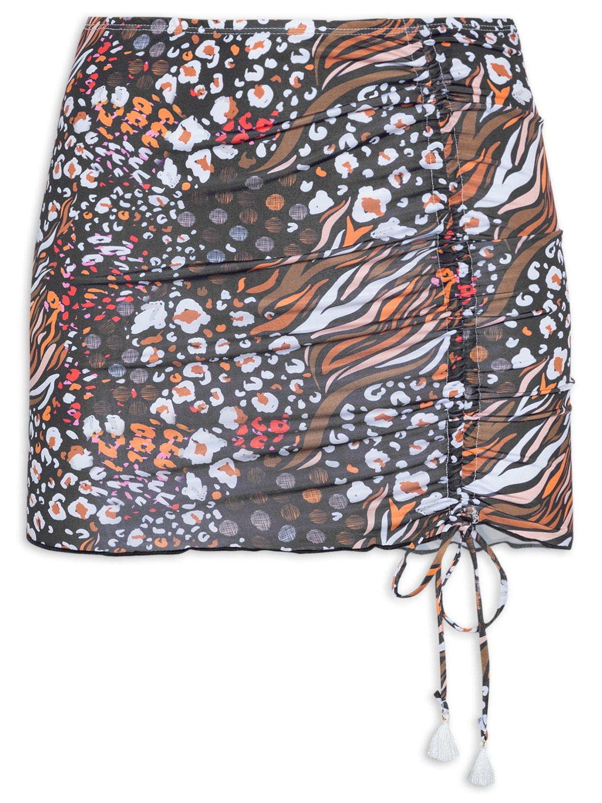 Saia Saída de Praia Estampada - Preto