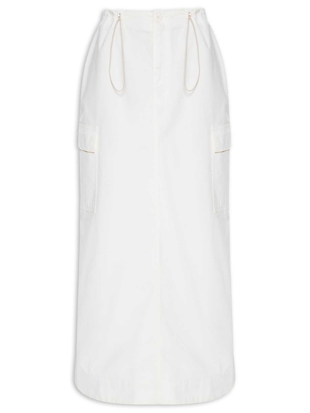 Saia Sarja Longa Confort Vintage - Branco