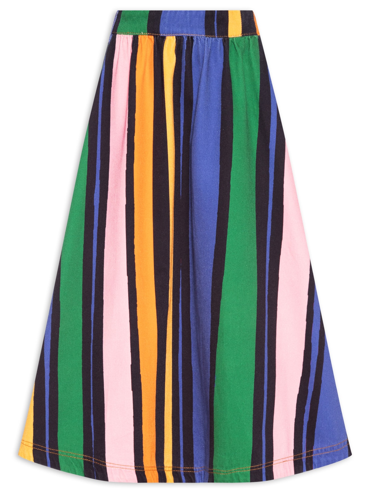 Saia Sarja Midi Listra Fantasia - Azul